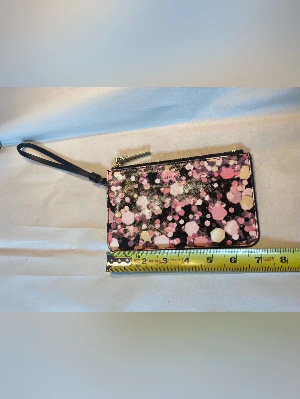 Kate Spade Grant Lane Slim Bee Wristlet Wallet Pink Confetti